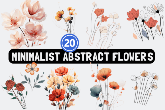 Download Minimalist Abstract Flowers - Abstract flowers Collection