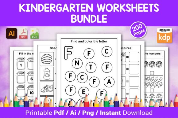 Download Kindergarten Worksheets Bundle - Worksheets Collection