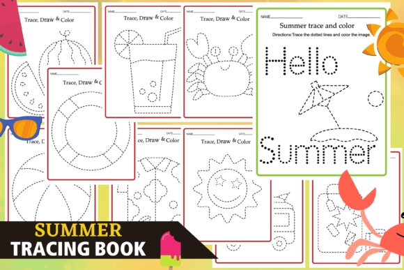 Download Summer Pencil Control Worksheets - Worksheets Collection
