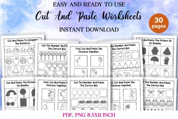 Download Cut and Paste Worksheets for Kids - Worksheets Collection