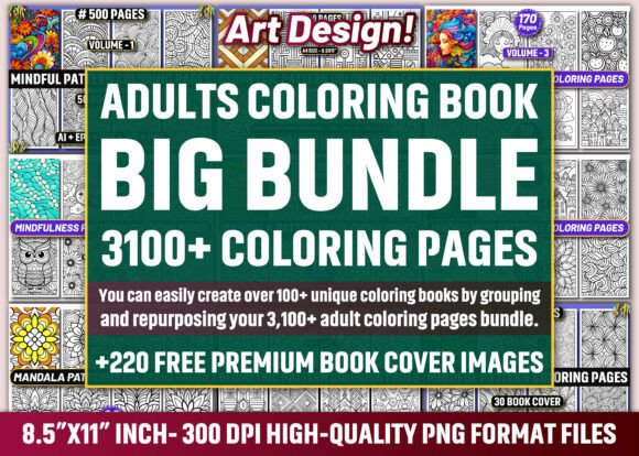Download 3100+ Adults Coloring Pages Mega Bundle - Adults coloring pages Collection