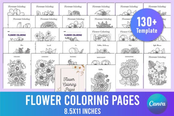 Download Flower Adults Coloring Pages for Canva - Adults coloring pages Collection