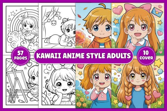 Download Kawaii Anime Style Adults Coloring Pages - Adults coloring pages Collection