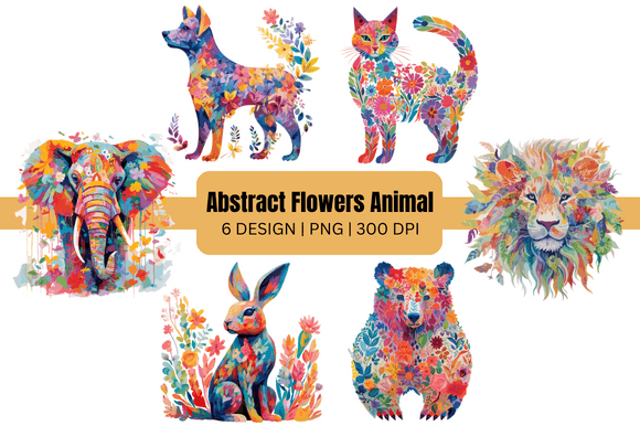 Download Abstract Flowers Animal Sublimation - Abstract flowers Collection