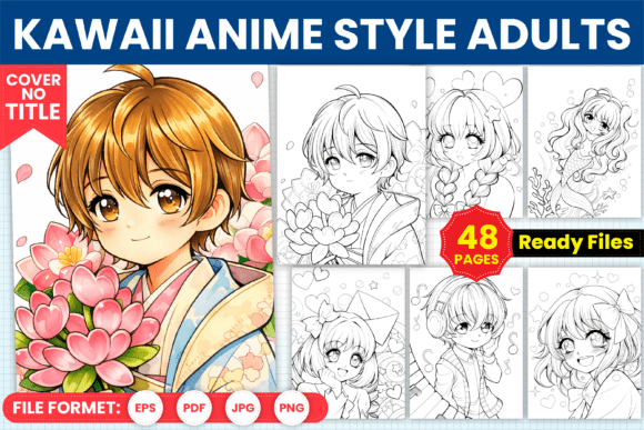 Download Kawaii Anime Style Adults Coloring Pages - Adults coloring pages Collection