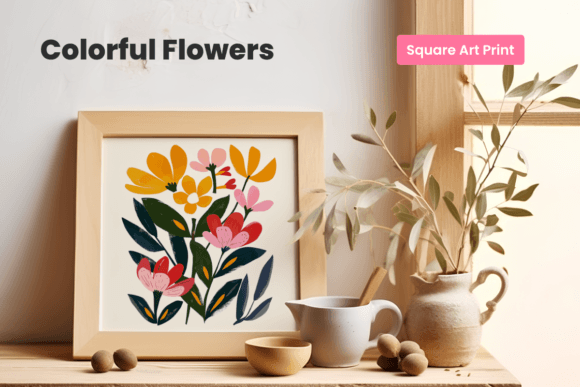 Download Abstract Flowers Illustration | Poster - Abstract flowers Collection