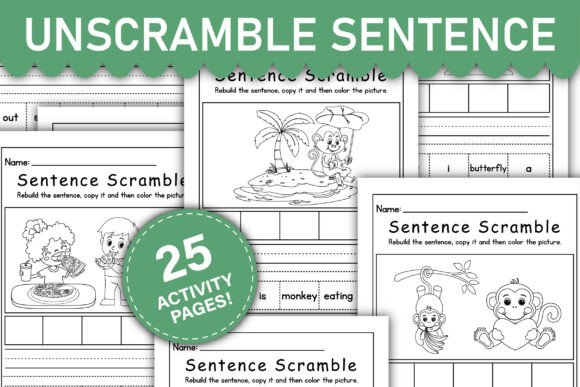 Download Unscramble Sentence Writing Worksheets - Premium Resources